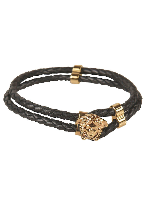 Versace Medusa Head Plaque Woven Bracelet - Men - Piano Luigi