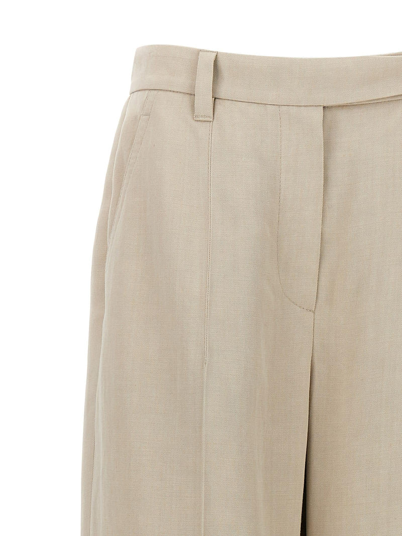 Brunello Cucinelli Pants With Front Pleats - Women - Piano Luigi