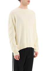 Off-White Cream Sweater With Embossed Detailing - Men - Piano Luigi