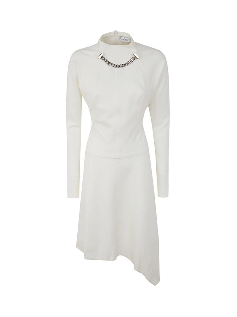 J.W. Anderson Neck Chain Long Sleeve Dress - Women - Piano Luigi