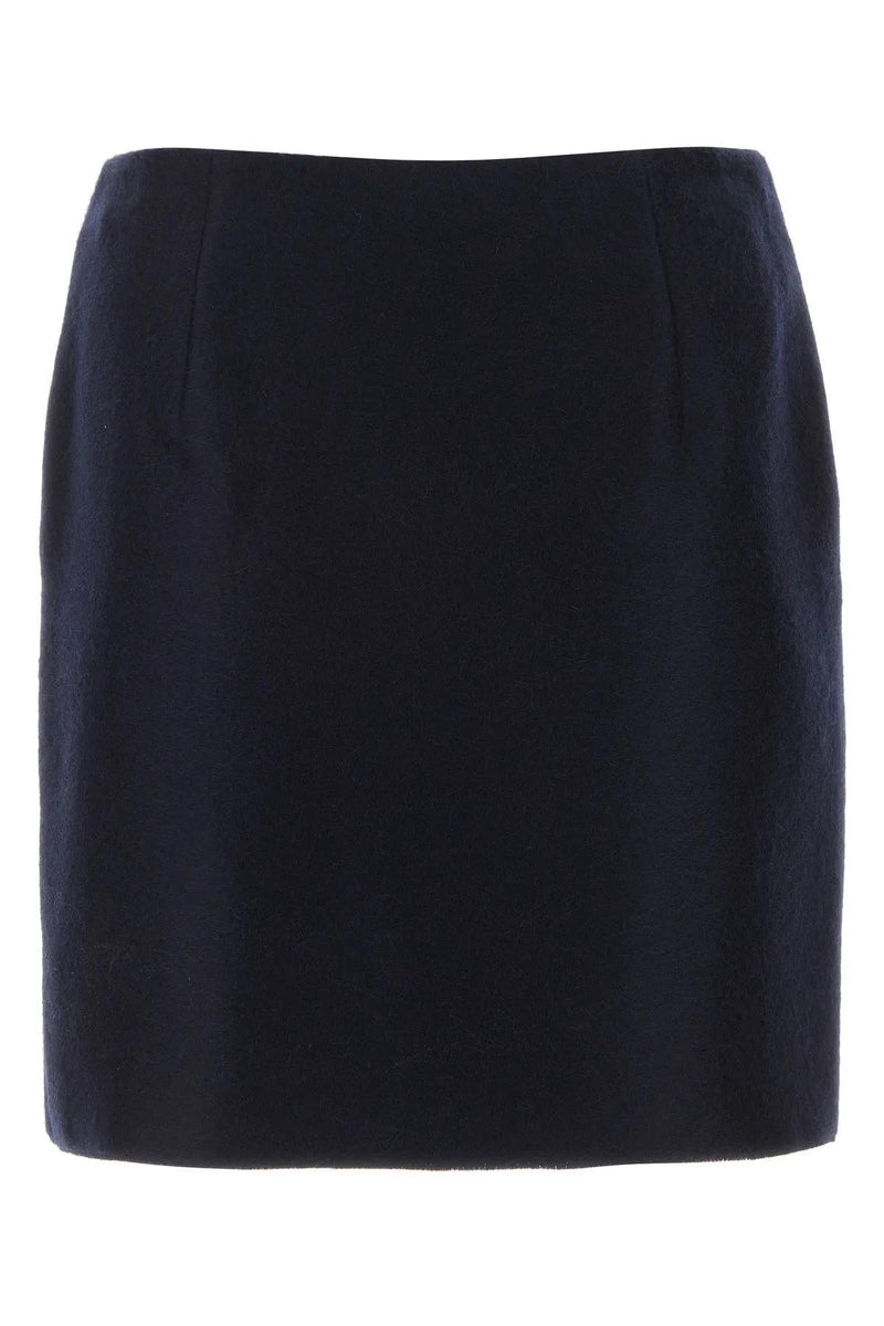 Prada Midnight Blue Cashmere Mini Skirt - Women - Piano Luigi