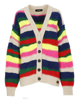 Dsquared2 Waved Stripes Multicolor Cardigan - Women - Piano Luigi