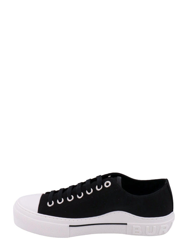 Burberry Monochrome Sneaker With Drawing Detail At The Back In Cotton Man - Men - Piano Luigi
