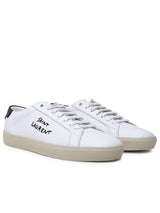 Saint Laurent White Leather Sneakers - Men - Piano Luigi