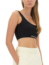 Off-White Top Bra With Logo - Women - Piano Luigi