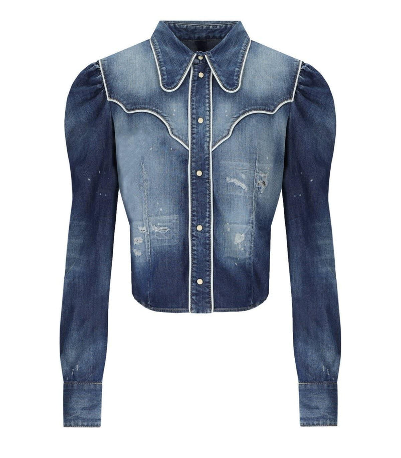 Dsquared2 Cowboy Blue Denim Shirt - Women - Piano Luigi