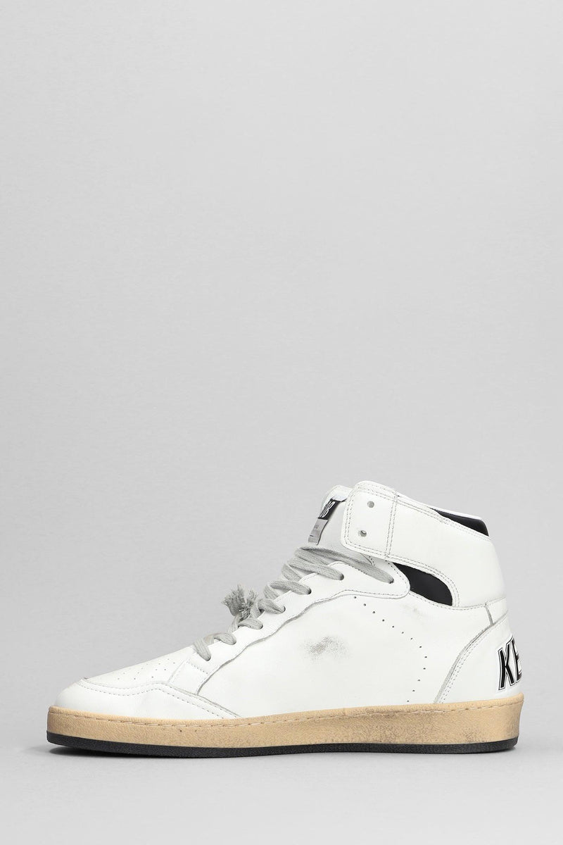 Golden Goose Sky Star Sneakers In White Leather - Men - Piano Luigi