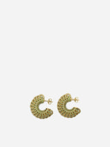 Bottega Veneta Gold-plated Silver Earrings And Crystals - Women - Piano Luigi