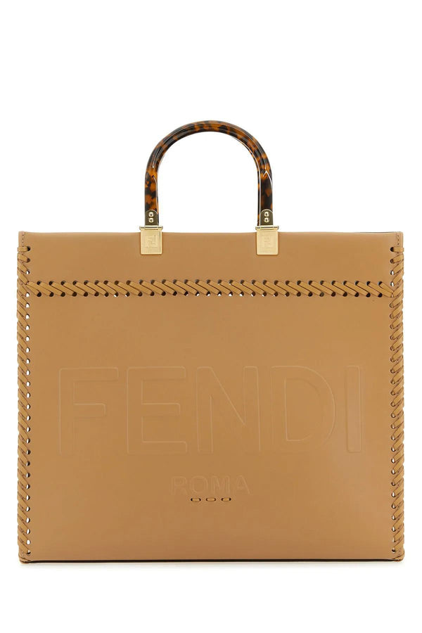 Fendi Beige Leather Medium Sunshine Shopping Bag - Women - Piano Luigi