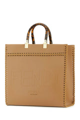 Fendi Beige Leather Medium Sunshine Shopping Bag - Women - Piano Luigi