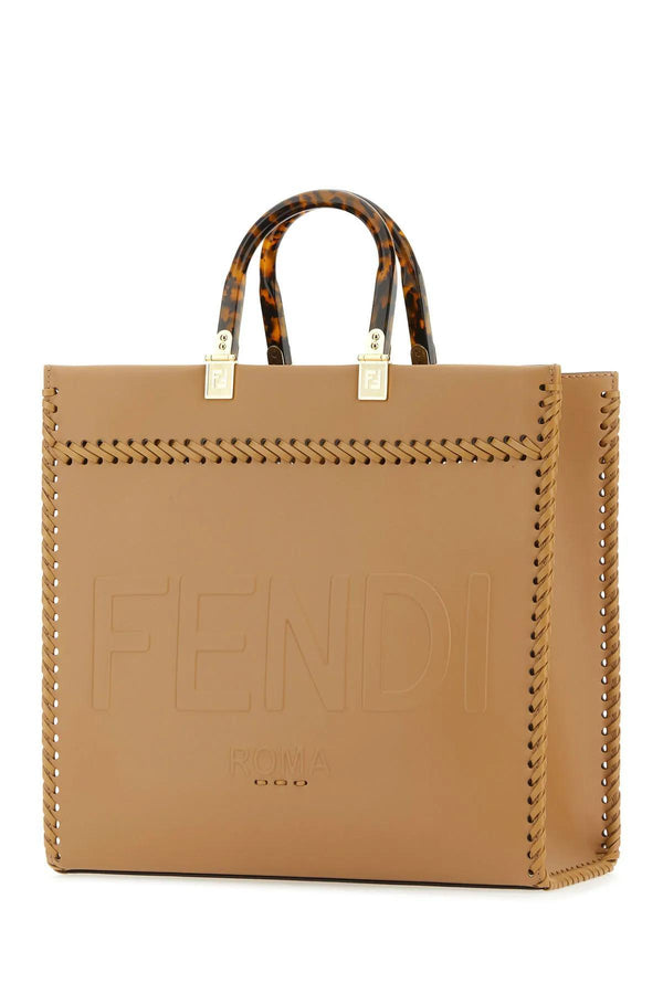 Fendi Beige Leather Medium Sunshine Shopping Bag - Women - Piano Luigi