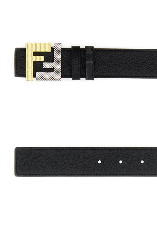 Fendi Black Leather Reversible Belt - Men - Piano Luigi