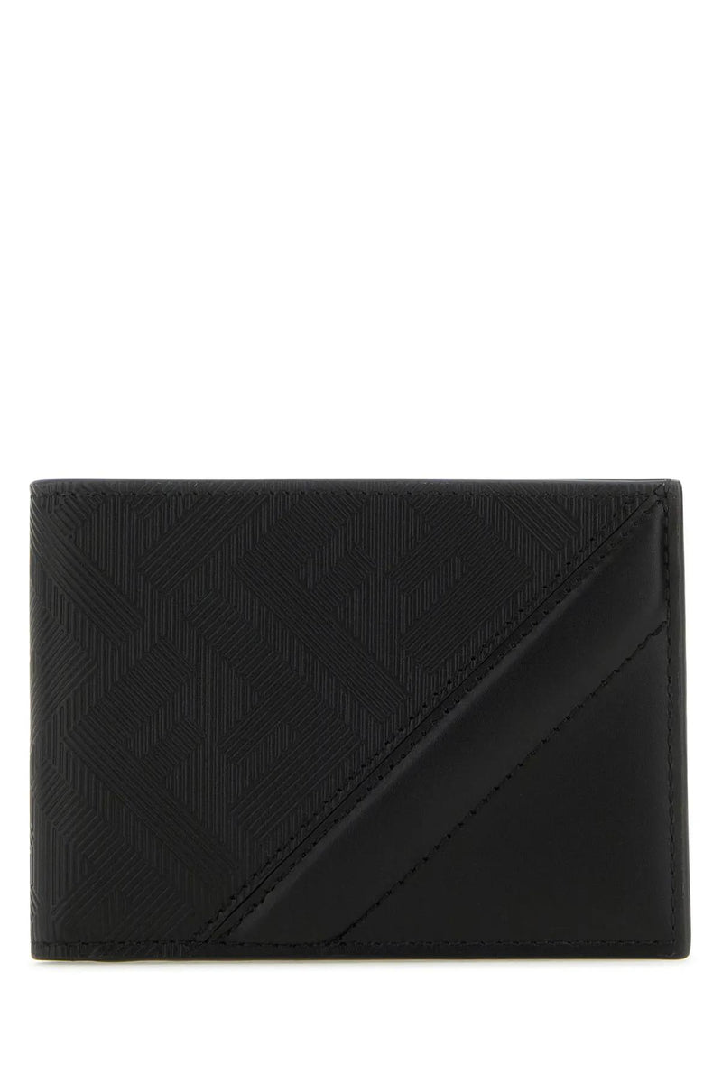 Fendi Black Leather Wallet - Men - Piano Luigi