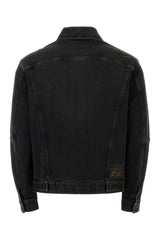 Fendi Black Stretch Denim Jacket - Men - Piano Luigi