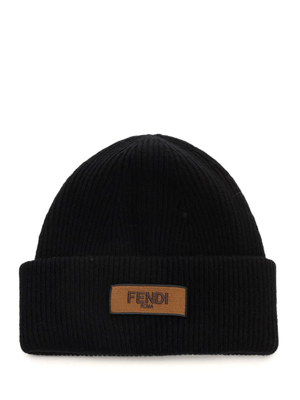 Fendi Black Wool Cap - Men - Piano Luigi