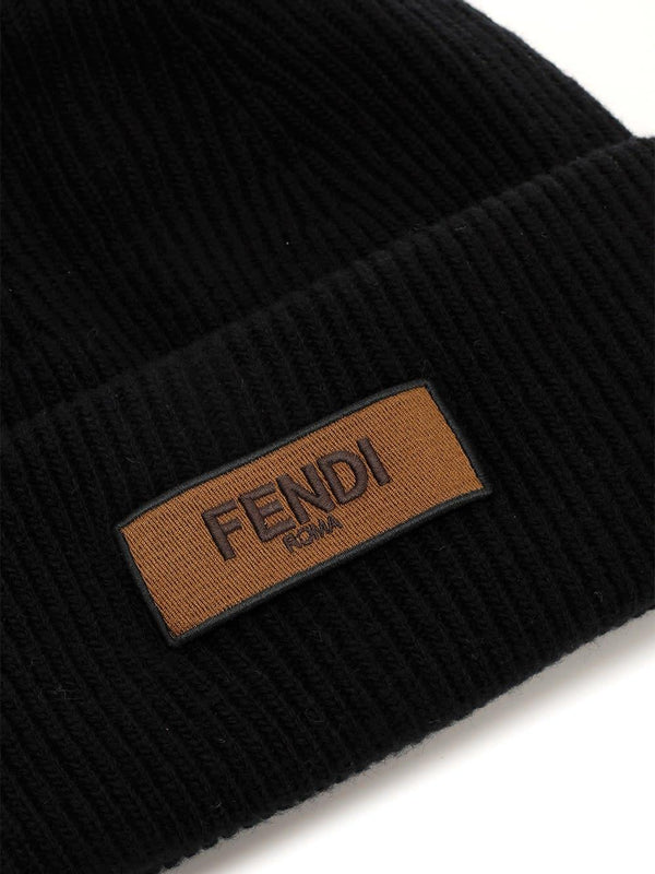 Fendi Black Wool Cap - Men - Piano Luigi