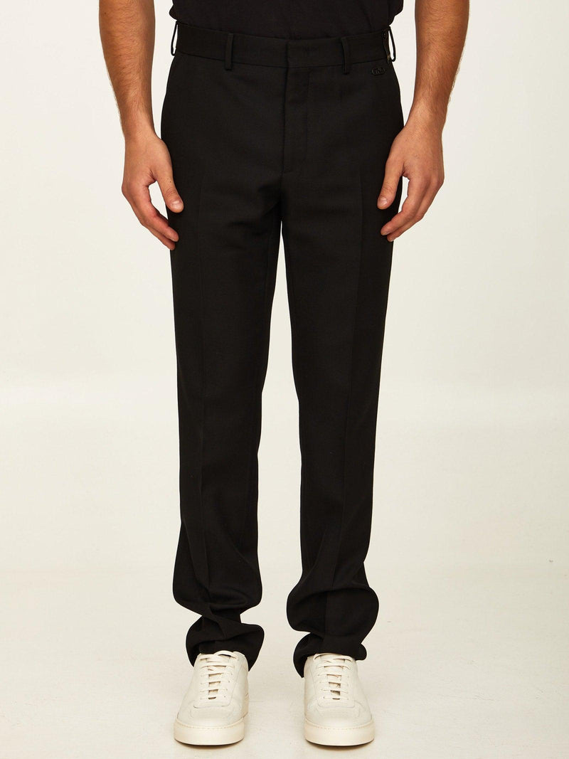 Fendi Black Wool Trousers - Men - Piano Luigi