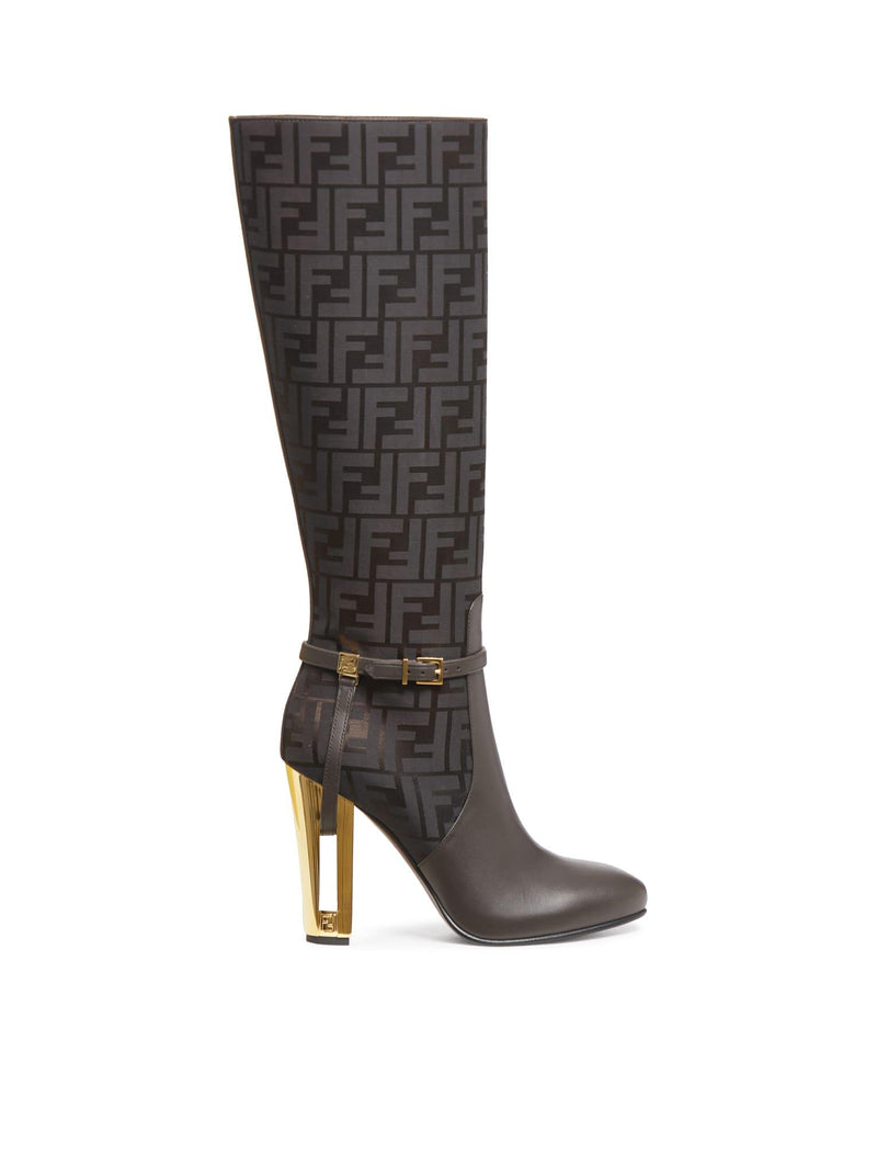 Fendi Boot Nylon Jacq.ff+vitello - Women - Piano Luigi