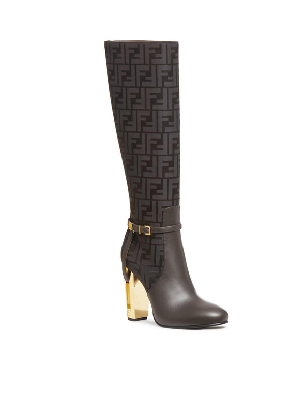 Fendi Boot Nylon Jacq.ff+vitello - Women - Piano Luigi