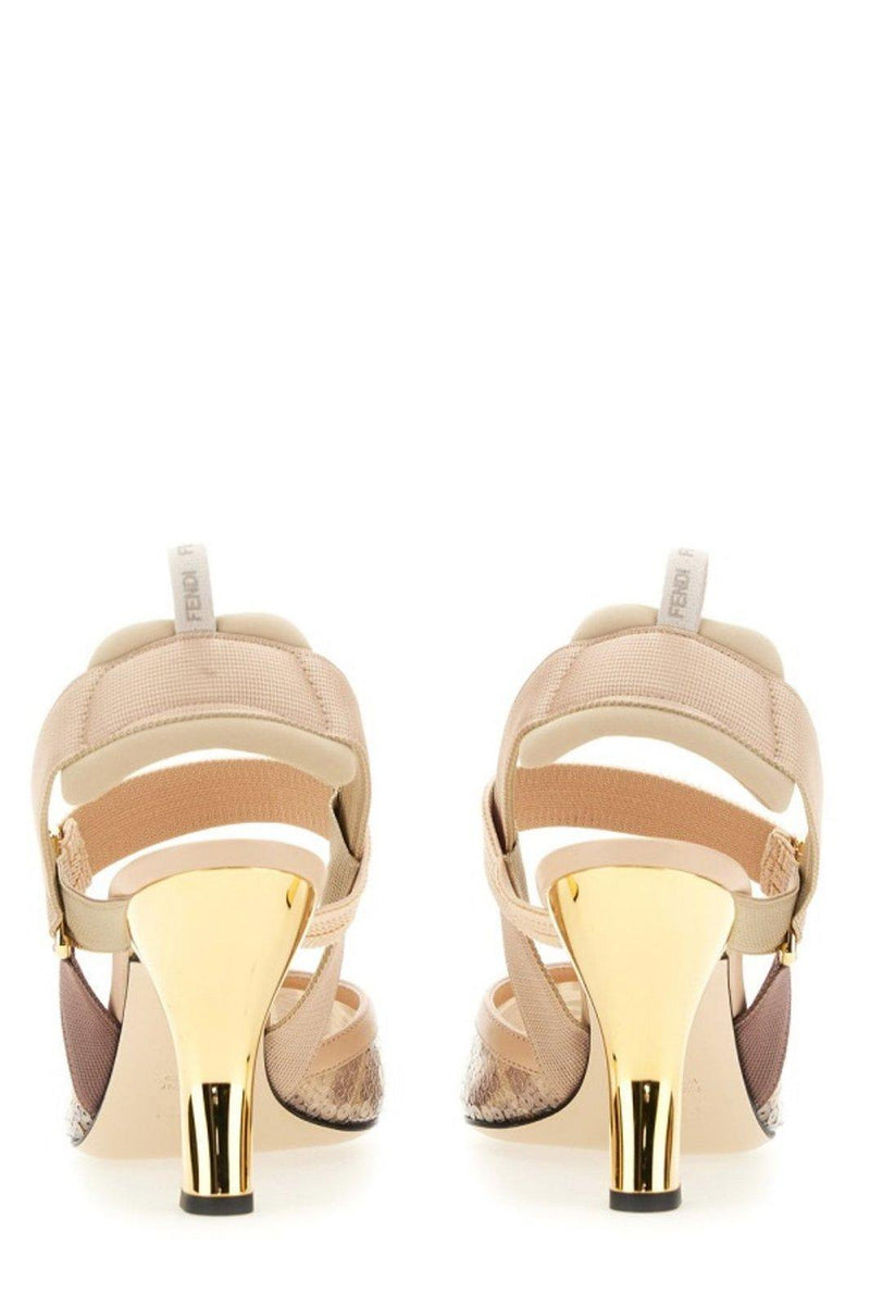 Fendi Colibr? Mesh Slingback Pumps - Women - Piano Luigi