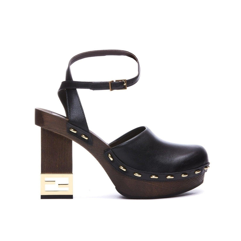 Fendi Decorative Heel Leather Pumps - Women - Piano Luigi