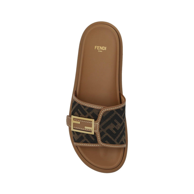 Fendi Feel Logo Slides - Women - Piano Luigi