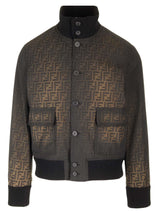 Fendi ff Eclissi Brown Canvas Jacket - Men - Piano Luigi