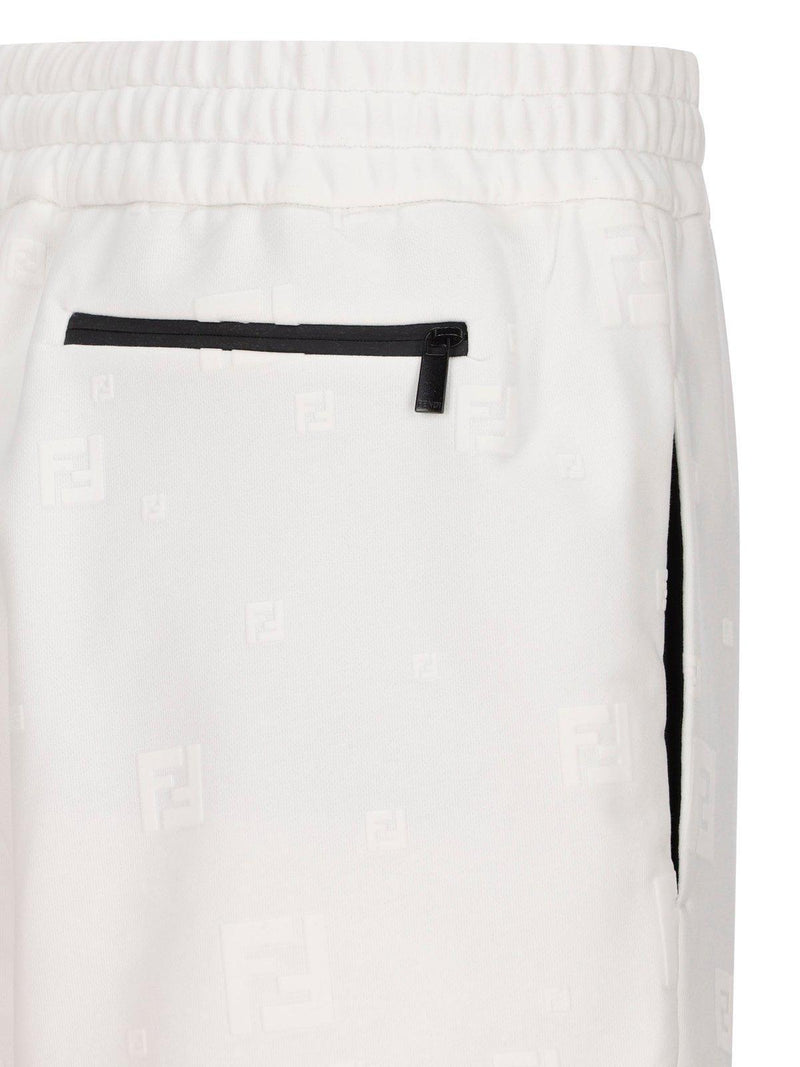 Fendi Ff Flocked Motif Bermuda Shorts - Men - Piano Luigi