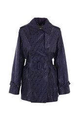 Fendi Ff Jacquard Belted-waist Trench Coat - Women - Piano Luigi