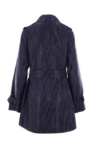 Fendi Ff Jacquard Belted-waist Trench Coat - Women - Piano Luigi