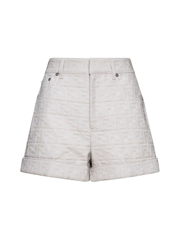 Fendi Ff Jacquard Shorts - Women - Piano Luigi