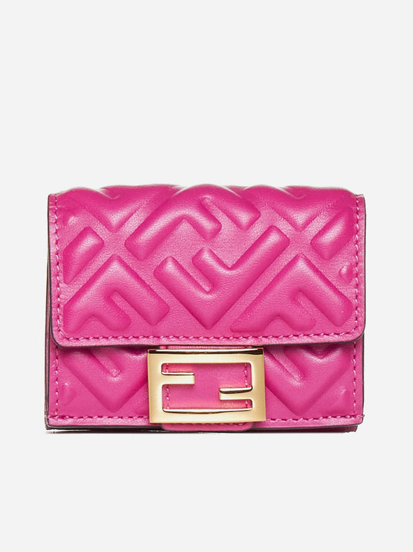 Fendi Ff Leather Micro Trifold Wallet - Women - Piano Luigi