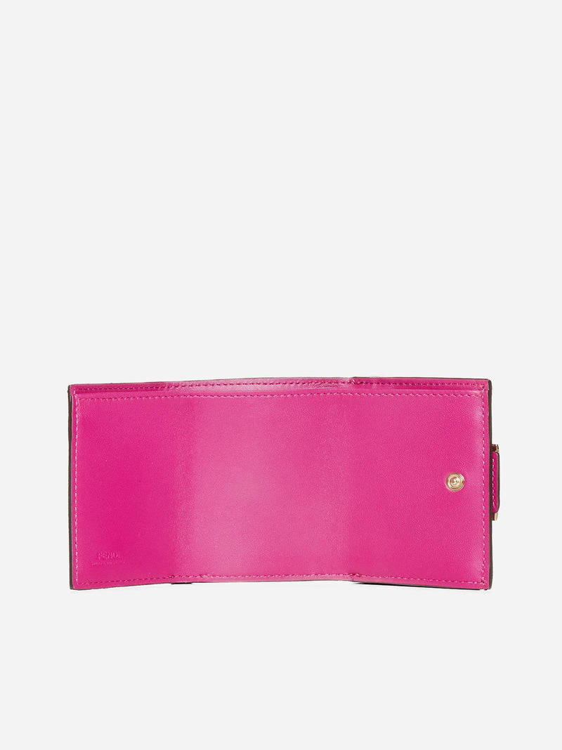 Fendi Ff Leather Micro Trifold Wallet - Women - Piano Luigi