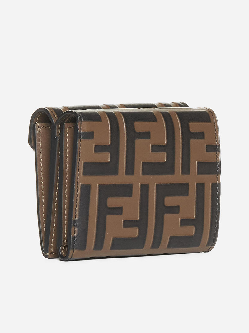 Fendi Ff Leather Mini Trifold Wallet - Women - Piano Luigi