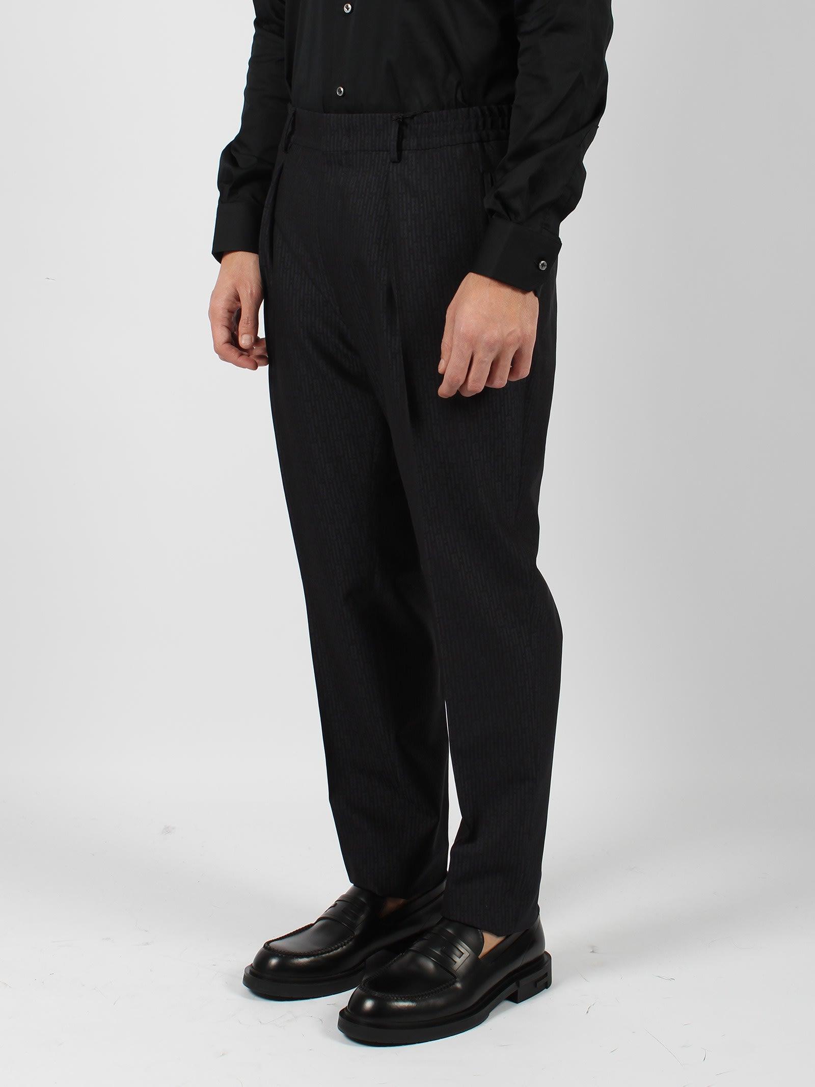 Fendi Jacquard Ff Logo Trousers for Men