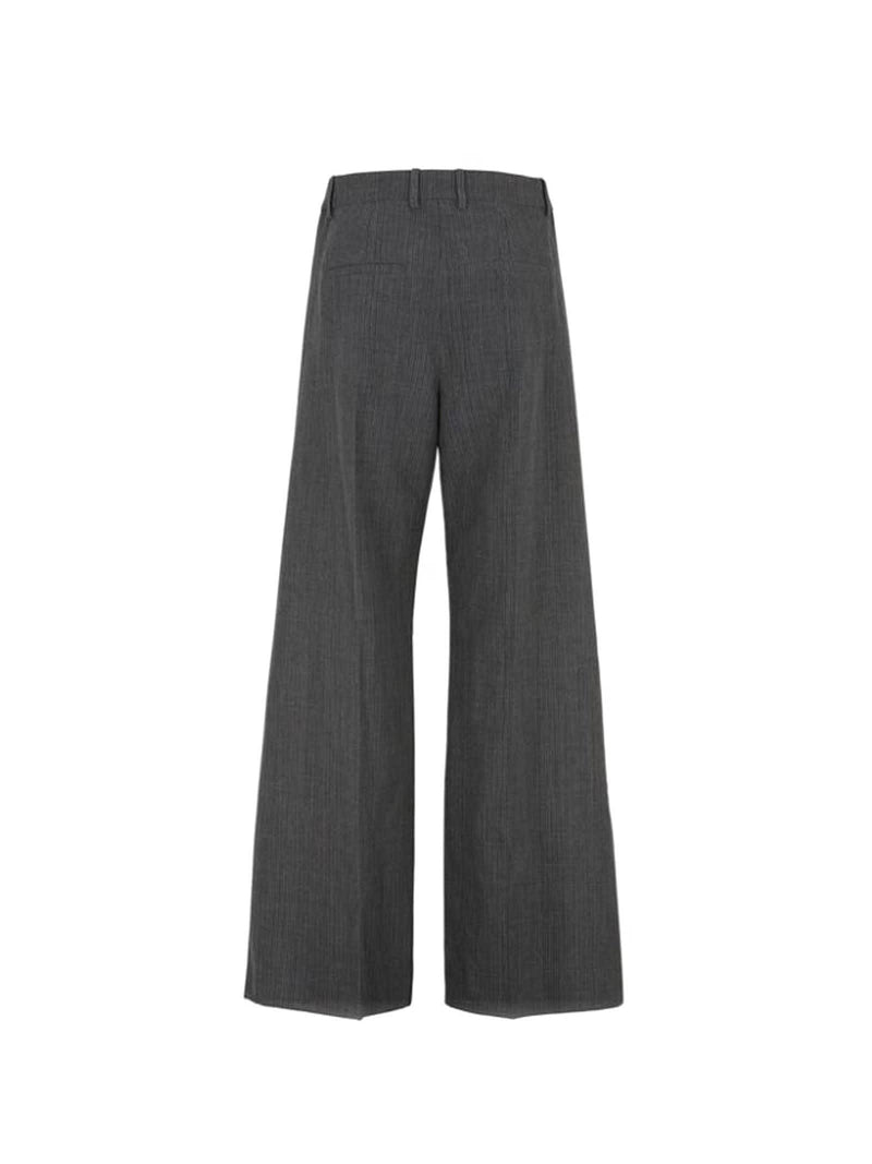 Fendi Fleece Wool Trousers - Women - Piano Luigi