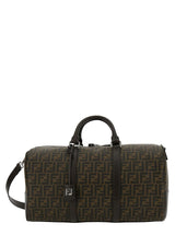 Fendi large Duffle Brown Travel Bag With Ff Motif In Fabric Man - Men - Piano Luigi