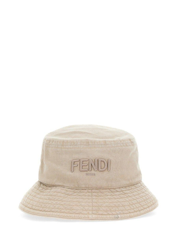 Fendi Logo Embroidered Bucket Hat - Men - Piano Luigi