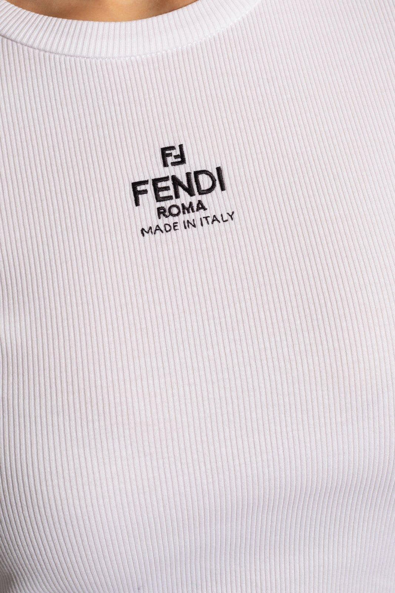 Fendi Logo Embroidered Top - Women - Piano Luigi