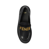 Fendi Logo Leather Loafers - Women - Piano Luigi