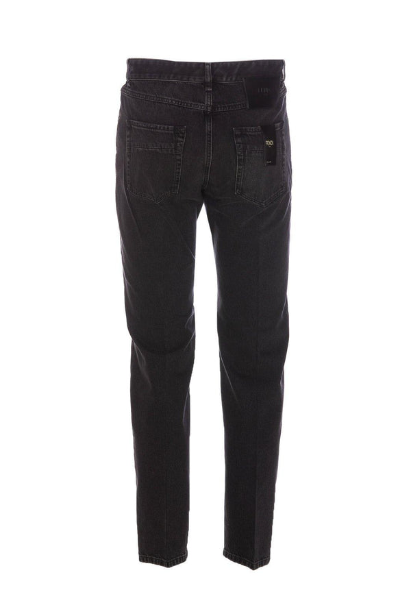 Fendi Logo Patch Straight-leg Jeans - Men - Piano Luigi