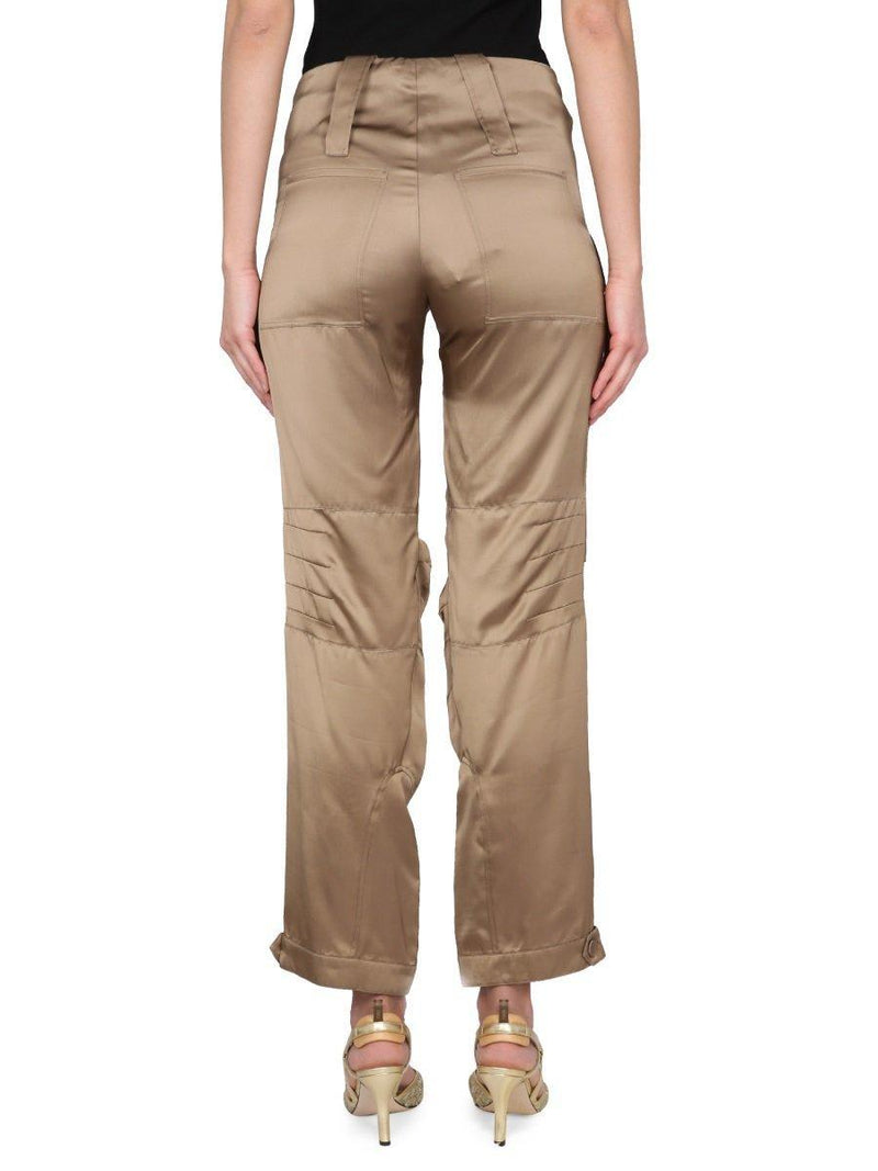 Fendi Low Rise Satin Pants - Women - Piano Luigi