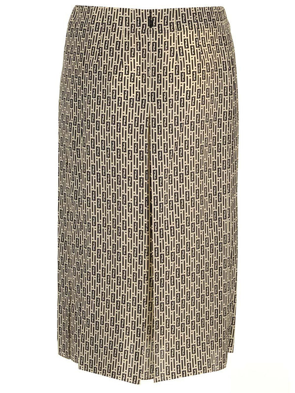 Fendi Printed Silk Midi Skirt - Women - Piano Luigi