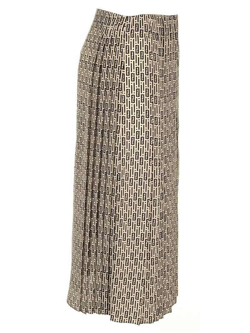 Fendi Printed Silk Midi Skirt - Women - Piano Luigi