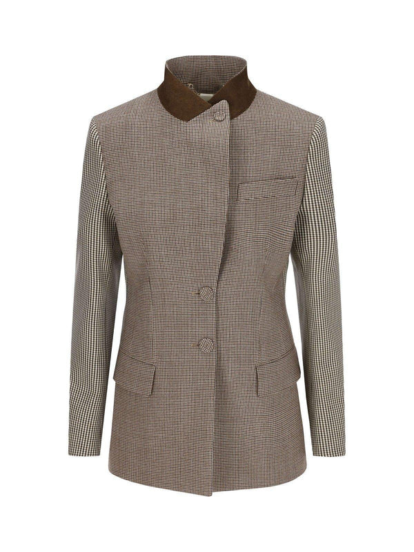 Fendi Single-breasted Houndstooth Jacket - Women - Piano Luigi