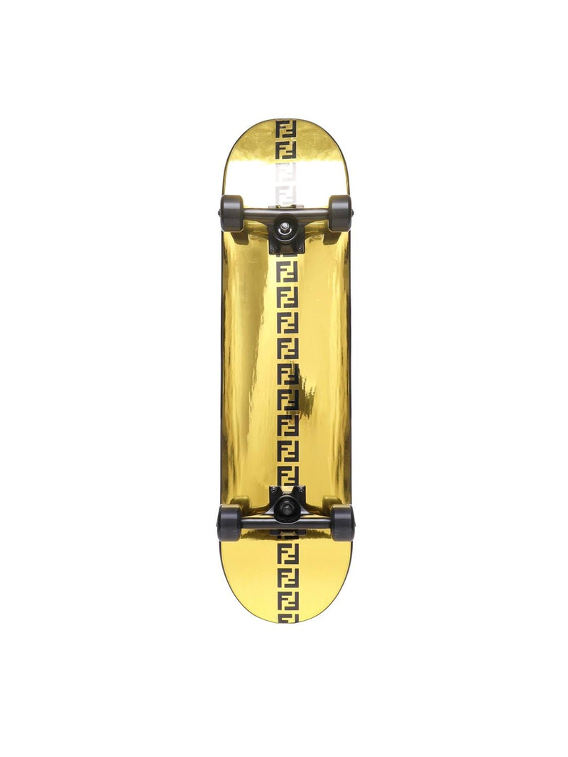 Fendi Wooden Skateboard With Contrasting Logo - Men - Piano Luigi