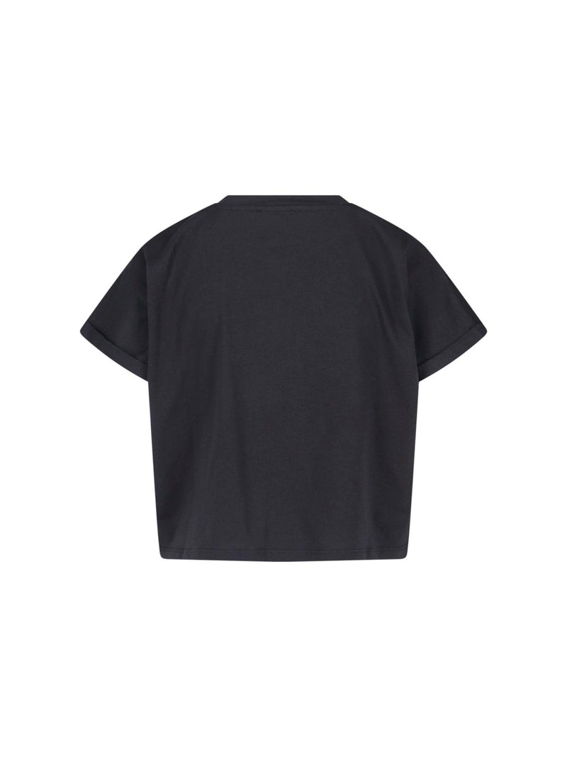 Balmain Logo Crop T-shirt - Women - Piano Luigi