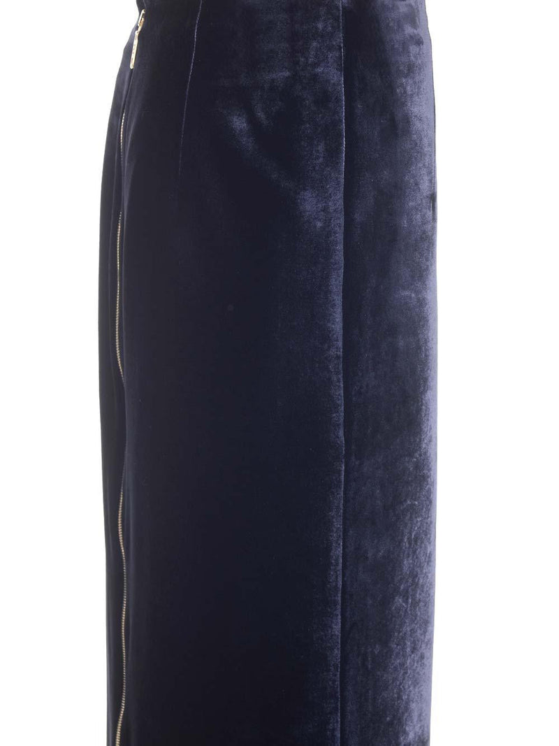 Fendi Long Velvet Pencil Skirt - Women - Piano Luigi