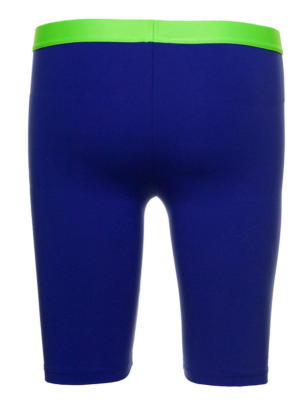 Dsquared2 Blue And Bright Green Biker Shorts With Logo Waistband In Stretch Polyamide Woman D-sqaured2 - Women - Piano Luigi