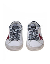 Golden Goose Super-star Leather Sneakers With Glitter Star - Women - Piano Luigi